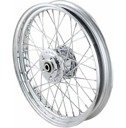 Front Wheel 19&quot;X2.5 Dual-Disc Laced Chrome