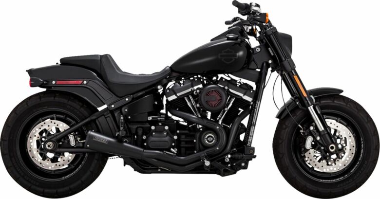 Avgassystem Upsweep 2-1 Svart - 18-Upp Softail