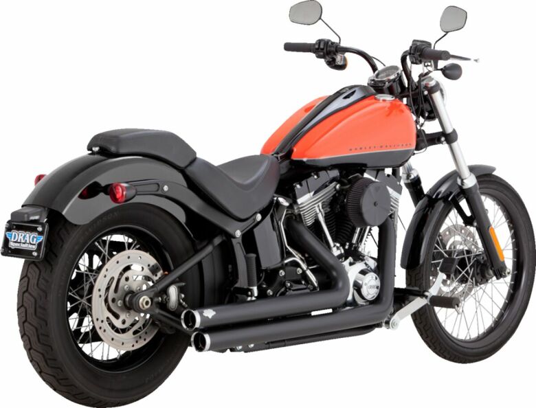 Avgassystem Big Shots Staggered Svart - 86-09 Softail