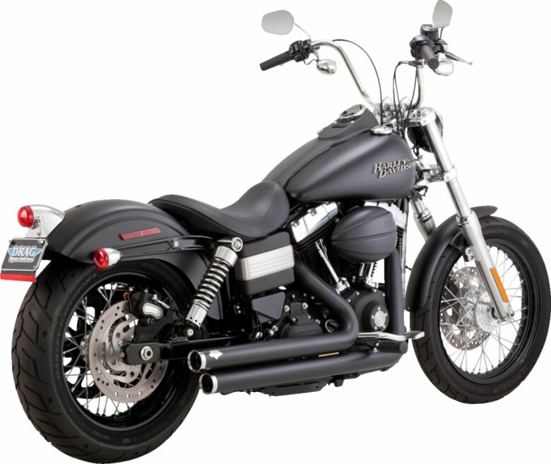 Avgassystem Big Shots Staggered Svart - 06-09 Dyna