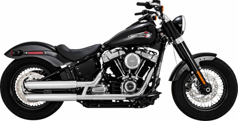 Slip-On 3" Twin Slash Krom - 18-Upp Softail