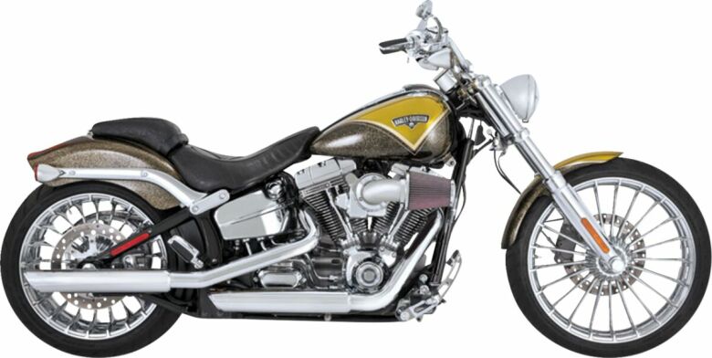 Slip-On 3" Twin Slash Krom - 07-17 Softail