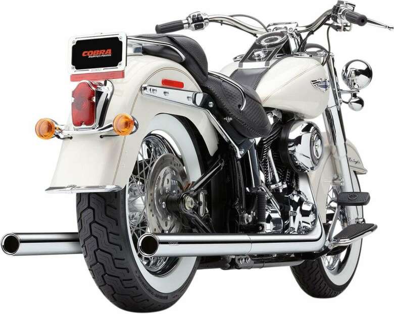 Cobra Avgassystem Bad Hombre Dual Krom - 07-11 Softail