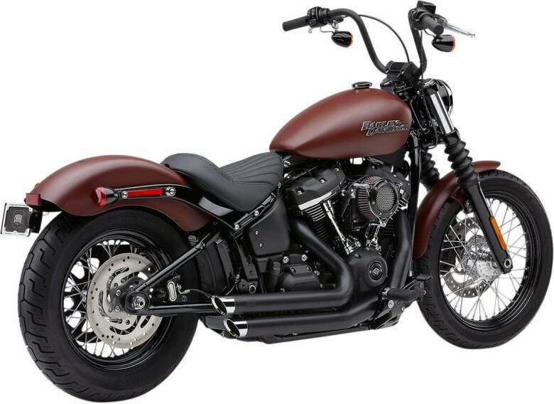 Cobra Avgassystem Speedster Slashdown Svart - Softail Frn -18