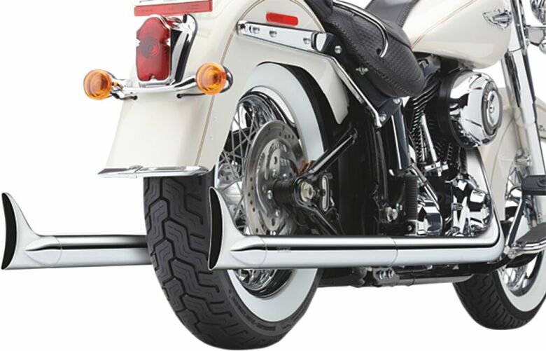 Cobra Avgassystem Bad Hombre Dual Fishtail Krom - 86-06 Softail