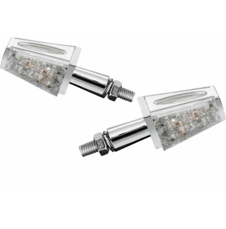 Blinkers Set LED &quot;Coffin Style&quot; Krom