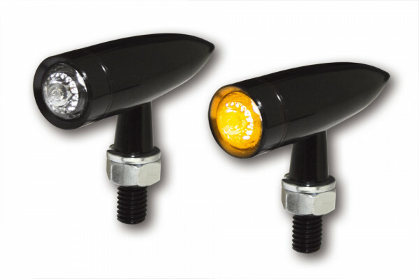 Blinkers Highsider LED "Mono Bullet Long" Svart