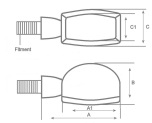 3-i-1 Bakljus/Bromljus/Blinkers  "Apollo Bullet" Svart