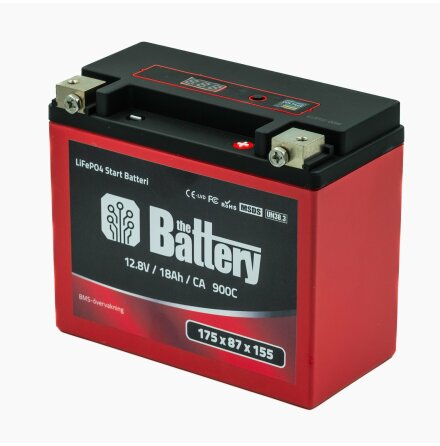 Startbatteri 20L, 12,8V,18Ah (30Ah PbEq)